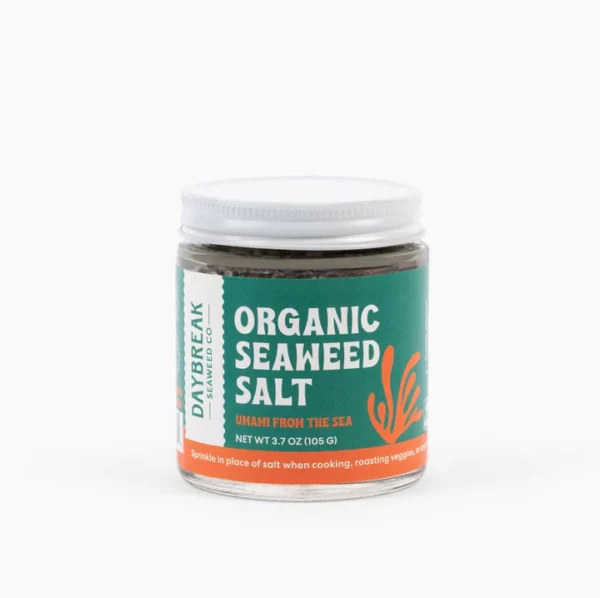 A jar of organic seaweed salt